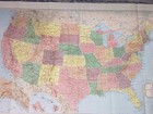 Vintage Rand Mcnally Map Of The United States 1956
