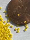 Antique Vintage Micro Seed Beads-18 0 Opaque Medium Yellow-3 5 G Bags-1 1-1 3 Mm