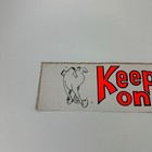 Vintage New Old Stock Bumper Sticker Neon Funny 70s Camel Keep On Humpin  Orange