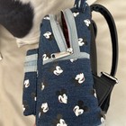 Disney Parks Mickey Mouse Face Blue Denim Loungefly Mini Backpack New