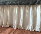Solid White Split Corner Edge Ruffle Gathered Bed Skirt 750-tc Cotton All Size