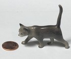 Vintage Hagen Renaker Walking Grey Cat Miniature Figurine 2  Retired Trio