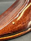 Antique American 1850s Shoe Flask Rockingham Yellow Ware