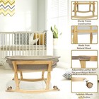 Ecoade Moses Basket Stand  Baby Rocker Stand - Natural Wood 