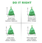 Fpn Trash Bags 3 Gallon 100 Ct 0 67 Mil Compostable Garbage Bag With Handle Tie