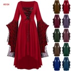 Halloween Women s Medieval Witch Renaissance Strappy Dress Adult Cosplay Costume