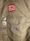 Carhartt Fr Snap-front Work Shirt Nfpa 2112 Hrc 2 Beige Tan Large Regular