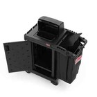 Black High-security Compact Cleaning janitorial Cart
