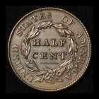 1828 Half Cent Classic Head 13 Stars- Great Luster  - Free Shipping Usa