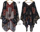 Au Stock Womens Warm Oversize Poncho Blanket Cloak Cape Coat Scare shawl Sc072-1