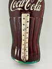 Vintage Robertson Coca-cola Bottle Thermometer Embossed Tin Sign Made In Usa