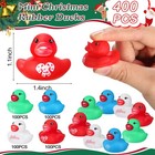 Miniinflat 120pc Christmas Rubber Ducks Bulk Mini Pool Toy Assorted Snowflake Ca