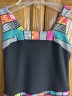Girls Lululemon Ivivva Athletic Tennis Golf Dress Black Geometric Neon Size 6