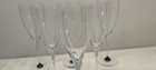 Rosenthal Studio Line Ultra Wine Glasses  set Of 6  Blue Stripe Goblets