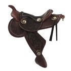 Authentic Real Leather Western Saddle Keychain New Key Chain Cowboy Ring Keyring