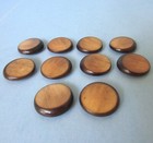 10 Vegetable Ivory Crescent Button Set Vintage