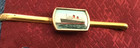 Vintage Gilt Rms Mauretania Ocean Liner Tie Bar On J   en El Maroon Silk Tie