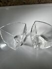 Joyjolt Signed Whiskey Glasses  Set Of 2 Clear Contemporary Art Glasses Nwot