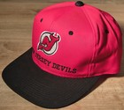Vintage 90s Nj Devils Snapback Hat Nhl Cap Retro Nos