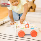 Melissa   Doug Classic Abc Wooden Block Cart Educational Toy With 30 1-inch Soli