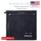 White Classic Bleach Safe Black Makeup Washcloths For Face Cleansing  6 Pack - S