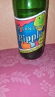 1970s Style  Ripple Wine Pagan Pink  Label On  Green Glass Large  Empty Bottle