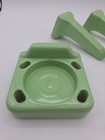Vintage Porcelain Wall Mount Bathroom Fixtures Ming Green Toothbrush Cup Shelf 