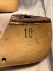 Vtg Wooden Shoe Molds Rustic Solid Wood Forms D10 400 Cobbler Pair Heavyweight