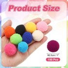 150pcs Pom Poms Balls Fuzzy Craft Pompoms For Diy Crafts  1 Inch Burgundy