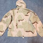 New Military Jacket Mens Medium Desert Camo Hooded Full Zip Us Army Coat