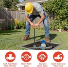 17 In Professional Water Meter Key Shut Off Tool With 4-way Utility Keys