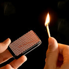 Metal Match Box Case Protective Metal Sliding Top W Strike Plate On Back Retro