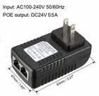 24v 0 5a Wall Plug Poe Injector Ethernet Adapter Ip Phone camera Power Supply Us