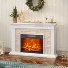Electric Fireplace 47 2  w Electric Fireplace With Mantel