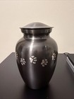 Classic Paws Slate Pet Urn   Crafted From Durable Brass With Slate Gray Finish