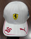 New Puma Scuderia Ferrari F1 Team Charles Leclerc White Unisex Baseball Cap