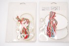 Vintage Counted Cross Stitch Kits  2  Christmas Ornaments  5538   5703 Wonderart
