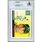 Tim Hudson Auto 2004 Topps Heritage  251 A s Signed Baseball Card Beckett Slab
