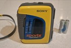 Sony Sports Walkman Cassette Am fm Stereo Player Wm-fs191 W  Mdr-w14 Headphones 