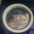 1974 Danbury Mint Sterling Silver  winter In The Country  Plate 