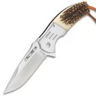 8 5  Bone Gentleman Spring Assisted Open Hunting Folding Pocket Knife