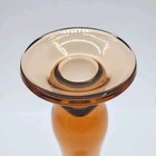 7  Trumpet Style Light Amber Glass Candlestick Holder Fostoria