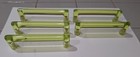 Set Of 5 Transparent Lime Lucite acrylic Drawer Pulls