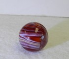  20594m Nice Looking Vintage Christensen Agate Company Red Glass Marble Mint
