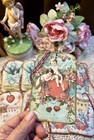 Valentine s Victorian Style  Linen Cardstock Hang Tags Set Of 8