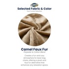 Ultimate Sack 6ft Bean Bag Chair And Footstool  Oversized Lounger  Camel Fur