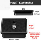 2 Pieces 41mm Qr Release Plate  Camera Tripod Ball Head Quick Plate