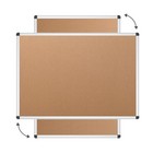 Viz-pro Cork Notice Board  Large Bulletin Board Silver Aluminium Frame