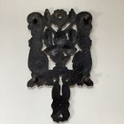 Vintage Wilton 7  X 4  Black Cast Iron Grapes   Leaves Trivet