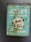 Rare Abbey Canadian Rough Cut Pocket Tobacco Tin  empty 